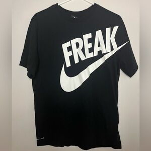 Nike Black and White 'Freak' Men's Dri-Fit Tee